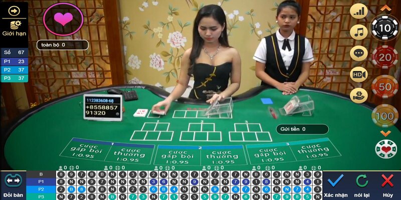 Ngưu Ngưu 99OK được chơi cùng dealer xinh đẹp và chuyên nghiệp